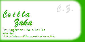 csilla zaka business card